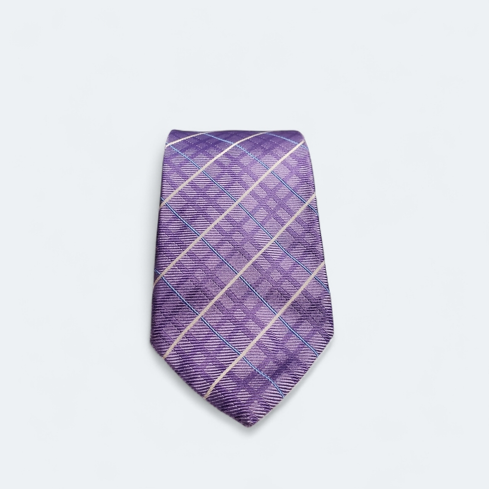 Brooks Brothers "346" Pure Silk Lavender And Silver Executive Tie